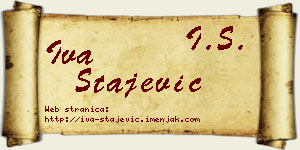 Iva Stajević vizit kartica